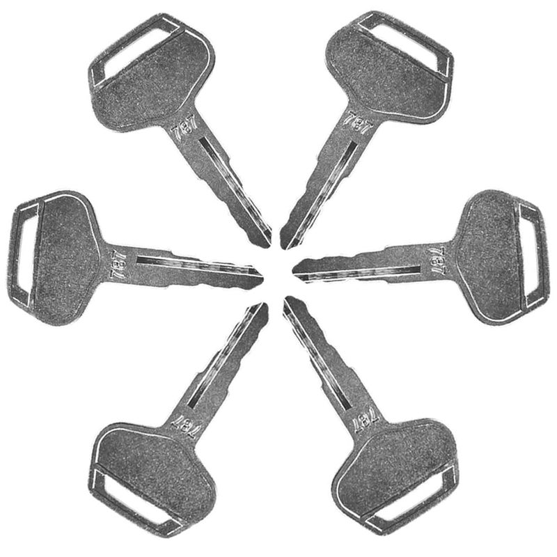 gradora 787 Ignition Keys Compatible with Heavy Equipment Koma-tsu Dozer Excavator Kalmar Loader Backhoe Kal-mar Dre-ssta Sa-Kai TR261434 (Pack of 6) - Image 4
